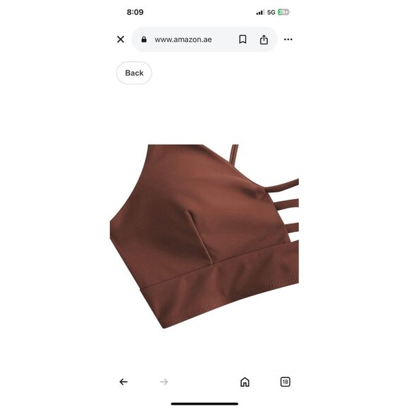 ZAFUL Women’s Sexy Triangle Bikini Top Spaghetti Strap Crisscross Swimsuit 8-10 - Picture 4 of 8